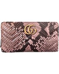Gucci - Matelassé GG Marmont Zip Around Wallet - Lyst