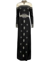 Cucculelli Shaheen - Black Beaded Silk Dress - Lyst