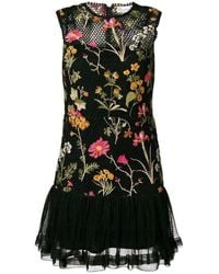 RED Valentino Floral Embroidered Macramé Dress | Lyst
