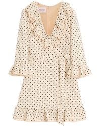 Valentino - Crepe Couture Plusdepois Print Short Dress - Lyst
