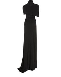 Brandon Maxwell - Cape-effect Draped Stretch Jersey Gown - Lyst