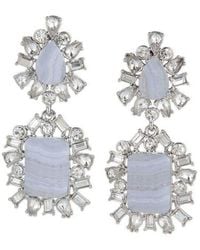 BCBGMAXAZRIA - Scattered-stone Drop Earrings - Lyst