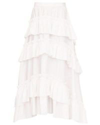 Philosophy Di Lorenzo Serafini - White Maxi Frill Skirt - Lyst