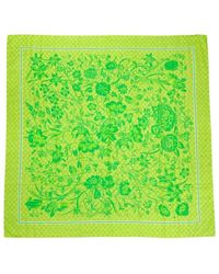 Gucci - GG Supreme Floral Print Silk Scarf - Lyst