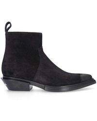 Balenciaga - Black Suede Ankle Boots - Lyst
