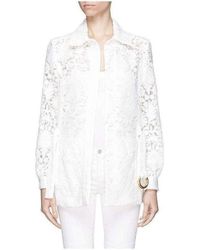 Chloé - Guipure Embroidery Lace Shirt Coat - Lyst