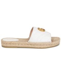 Gucci - Gg Logo Quilted Leather Espadrilles - Lyst
