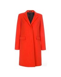 Paul Smith Coral Cashmere And Virgin Wool Epsom Coat - Red
