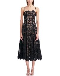 Oscar de la Renta Water Lily Guipure Lace Dress in White | Lyst Oscar de la Renta Water Lily Guipure Lace Dress in White | Lyst