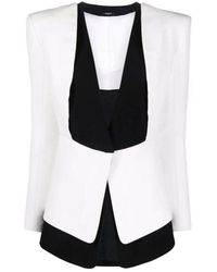 Balmain - Two-tone Crepe Blazer - Lyst