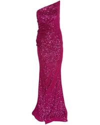 Cult Moda - Sequin One-shoulder Bustier Prom Gown - Lyst