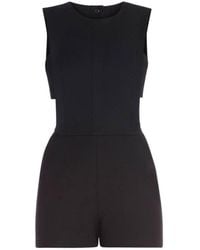 BCBGMAXAZRIA - Leni Bib Front Black Romper - Lyst