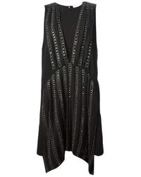 Vanessa Bruno - Black Embellished Silk Cocktail Dress - Lyst