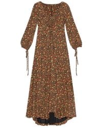 Gucci - Liberty-print Crepe Maxi Dress - Lyst