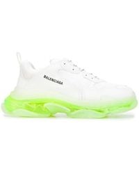 Balenciaga - Triple S Leather And Mesh Sneakers - Lyst