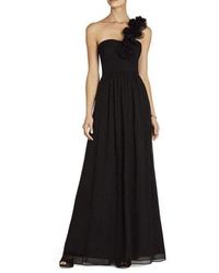 パーティードレス Black Silk Chiffon Patricia One Shoulder Dress Socialite Black One-Sleeve Cut-Out Maxi Dress – Club L
