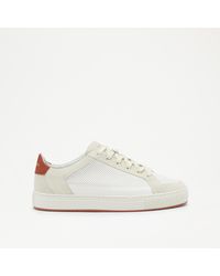 Russell & Bromley - Finlay Men's White Leather & Suede Colour Block Retro Laced Sneakers - Lyst