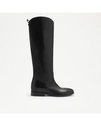 Russell & Bromley - Rein Women's Black Flat Slouch Knee Boot - Lyst