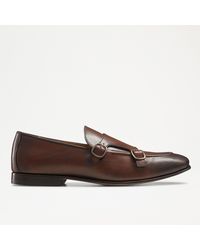 Russell & Bromley - Faust Men's Monk Strap Brown Loafer - Lyst