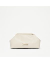 Russell & Bromley - Cuddle Women's White Raffia Woven Soft Clutch Bag - Lyst