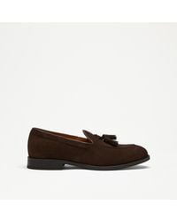 Russell & Bromley - Yale 360 Mens Lace Tassel Tapered Toe Loafers, Brown, Suede - Lyst