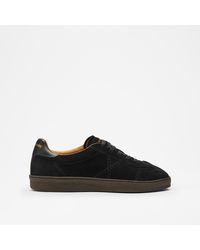Russell & Bromley - Sprint Lace Women's Black Stitch Detail Lace Up Trainers - Lyst