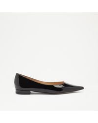 Russell & Bromley - To The Point Women's Black Patent Leather Point Toe Flat - Lyst