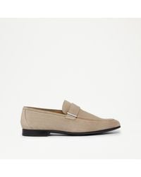 Russell & Bromley - Sumberto Men's Beige Perforated Suede Loafer - Lyst