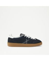 Russell & Bromley - Sprint Lace Women's Navy Stitch Detail Lace Up Trainers - Lyst