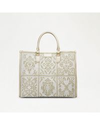 Russell & Bromley - Gemini Women's Gold Woven Tote - Lyst