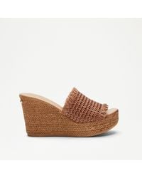 Russell & Bromley - Libertine Tan Weave Wedge Mule - Lyst