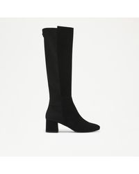 Russell & Bromley - Infinite Women's Black Heeled Back Stretch Knee Boot - Lyst