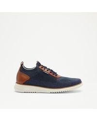 Russell & Bromley - Ingleside Men's Navy Knitted Lace Up Sneaker - Lyst