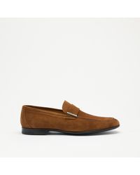 Russell & Bromley - Sumberto Men's Tan Perforated Suede Loafer - Lyst