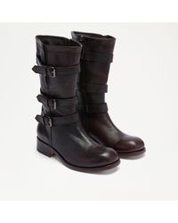 Russell & Bromley - Wardsend Mid Mid Calf Buckle Biker Boot - Lyst