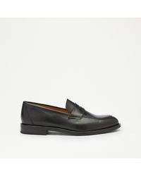 Russell & Bromley - Davis Men's Black Rubber Sole Saddle Loafer - Lyst