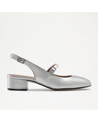 Russell & Bromley - Sling Jane Women's Silver Mary Jane Slingback - Lyst