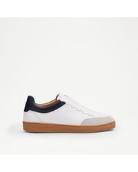 Russell & Bromley - Roll Up Women's White Scallop Laceless Trainer - Lyst