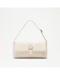 Russell & Bromley - Trophy Women's White Leather Embellished Buckle Shoulder Bag - Lyst