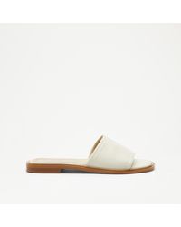 Russell & Bromley - Rosa Women's White Square Toe Slide - Lyst