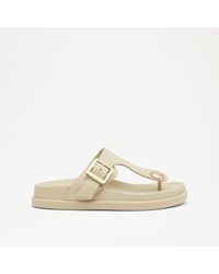 Russell & Bromley - Phoenix Women's White Thong Footbed Sandal - Lyst