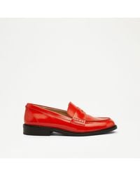 Russell & Bromley - Penelope Women's Red Round Toe Penny Loafer - Lyst