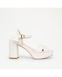 Russell & Bromley - On Form Women's White Classic Block Heel Platform - Lyst