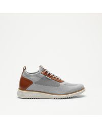 Russell & Bromley - Ingleside Men's Grey Knitted Lace Up Trainers - Lyst