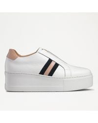 Russell & Bromley - Stripe Stripe Flatform Sneaker - Lyst