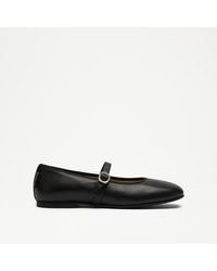 Russell & Bromley - Pivot Women's Mary Jane Round Toe Ballerina Pumps, Black, Nappa Leather - Lyst