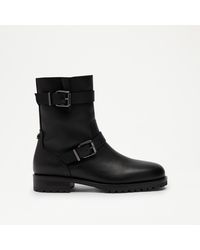 Russell & Bromley - Glory Faux Fur Lined Biker Boot - Lyst