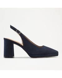 Russell & Bromley - Holly Women's Navy Platform Slingback - Lyst