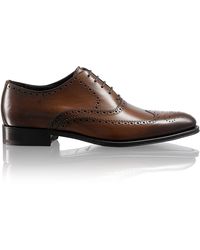 Mens Shoes Lace-ups Oxford shoes Russell & Bromley Leather Mens Oak Antiqued Brogue Oxford in Black for Men 
