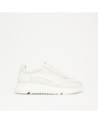 Russell & Bromley - Linford Mens White Leather Lace To Toe Runner Sneakers - Lyst